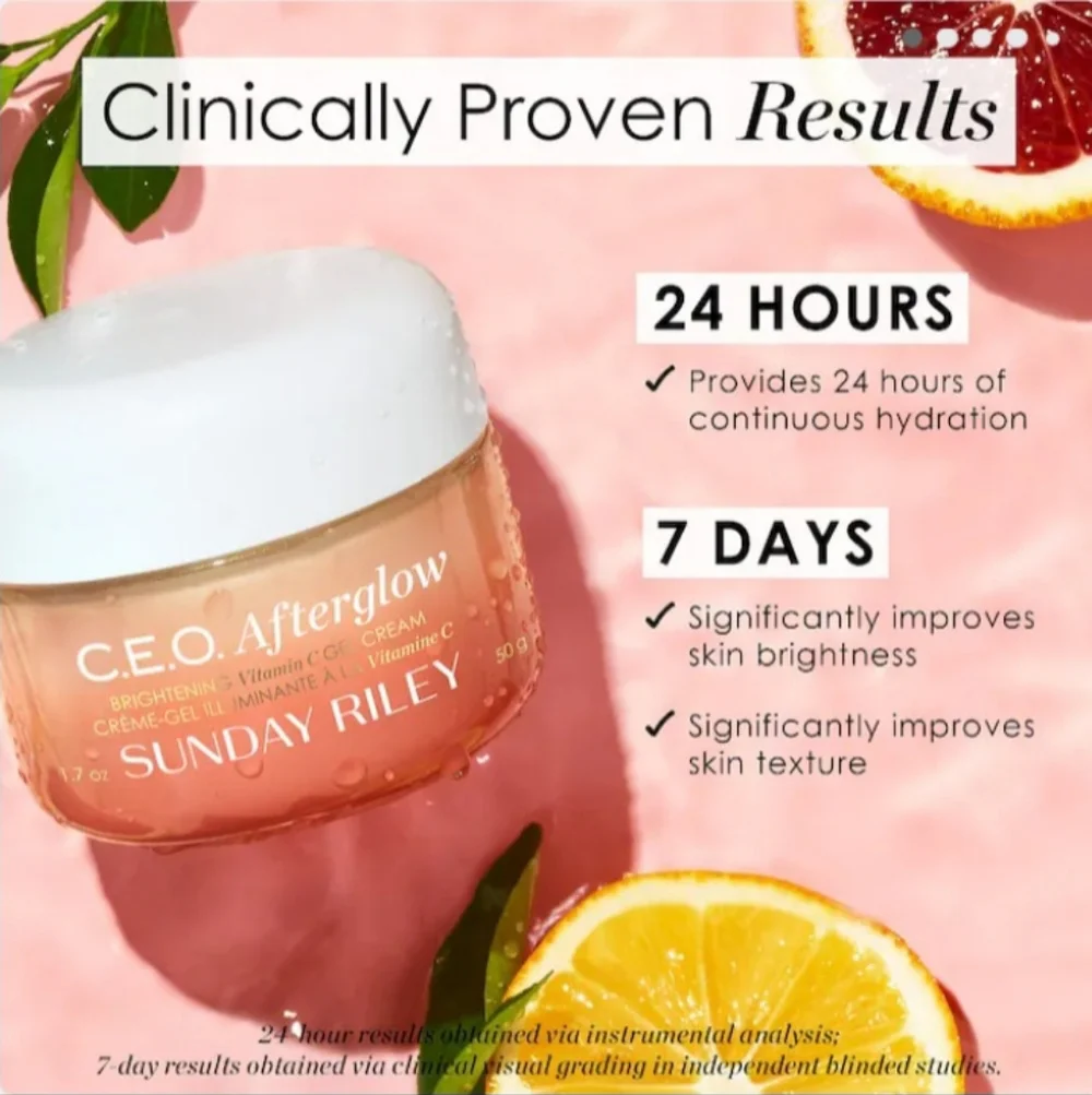 🎉2•$13/3•$18🎉 SUNDAY RILEY C.E.O. Afterglow Brightening Vitamin C Gel Cream